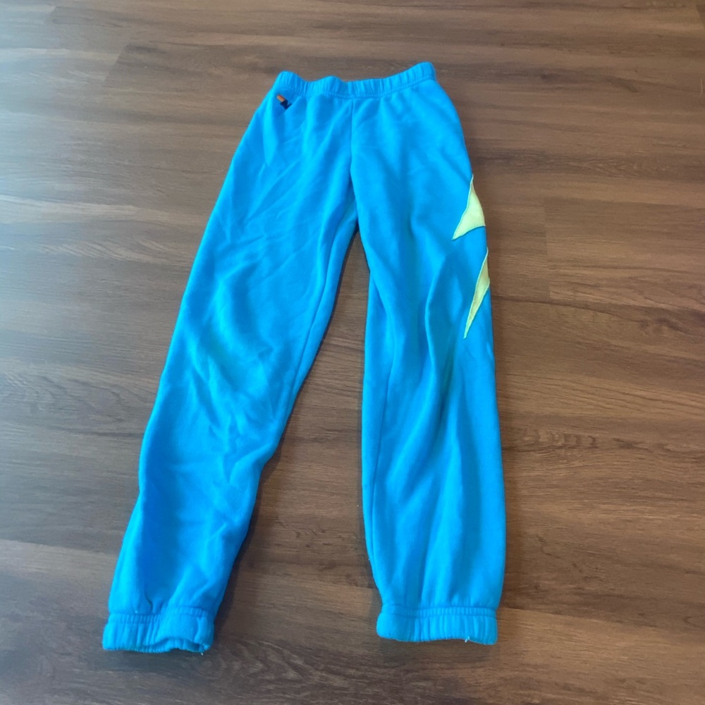 Blue Lighting Bolt Aviator Nation Sweatpants